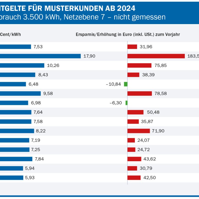 E-Control: Stromnetzentgelte erhöhen sich für 2024